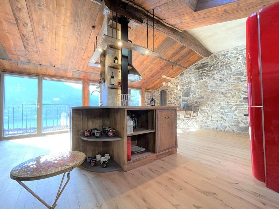 Romantic Home Stone With Amazing View Lake Of Como And Oleandra Laglio Ngoại thất bức ảnh