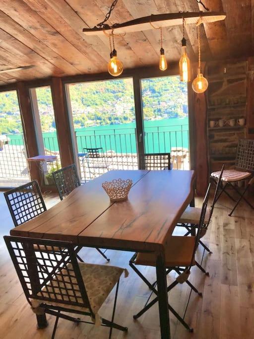 Romantic Home Stone With Amazing View Lake Of Como And Oleandra Laglio Ngoại thất bức ảnh