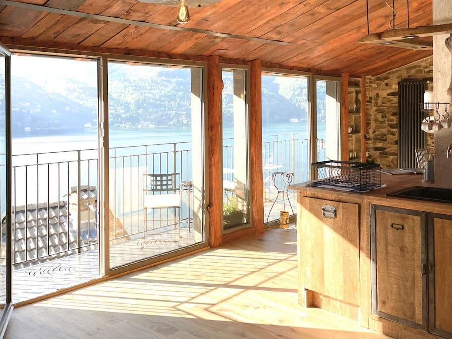 Romantic Home Stone With Amazing View Lake Of Como And Oleandra Laglio Ngoại thất bức ảnh