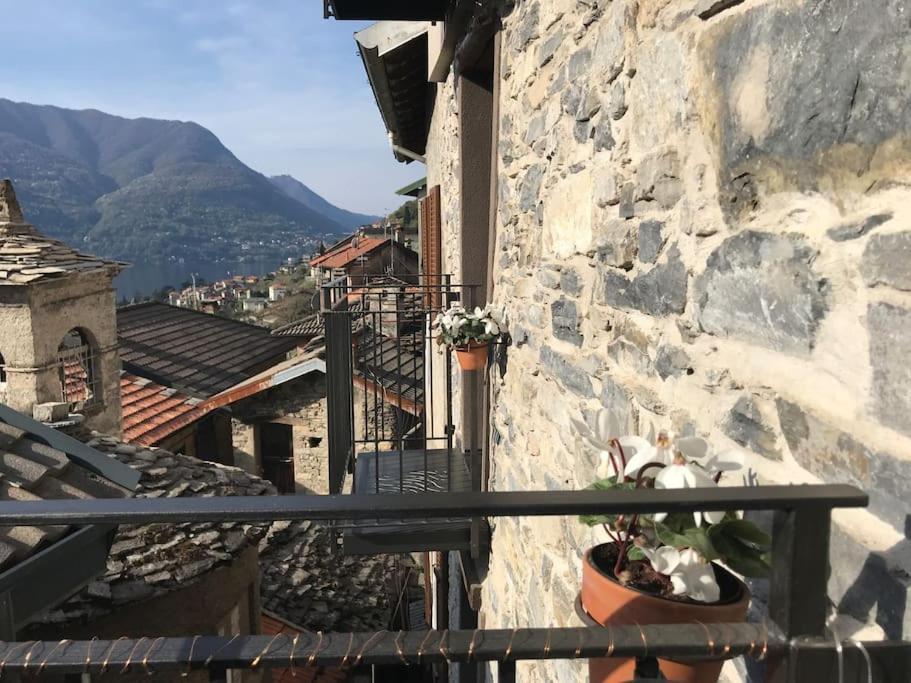 Romantic Home Stone With Amazing View Lake Of Como And Oleandra Laglio Ngoại thất bức ảnh