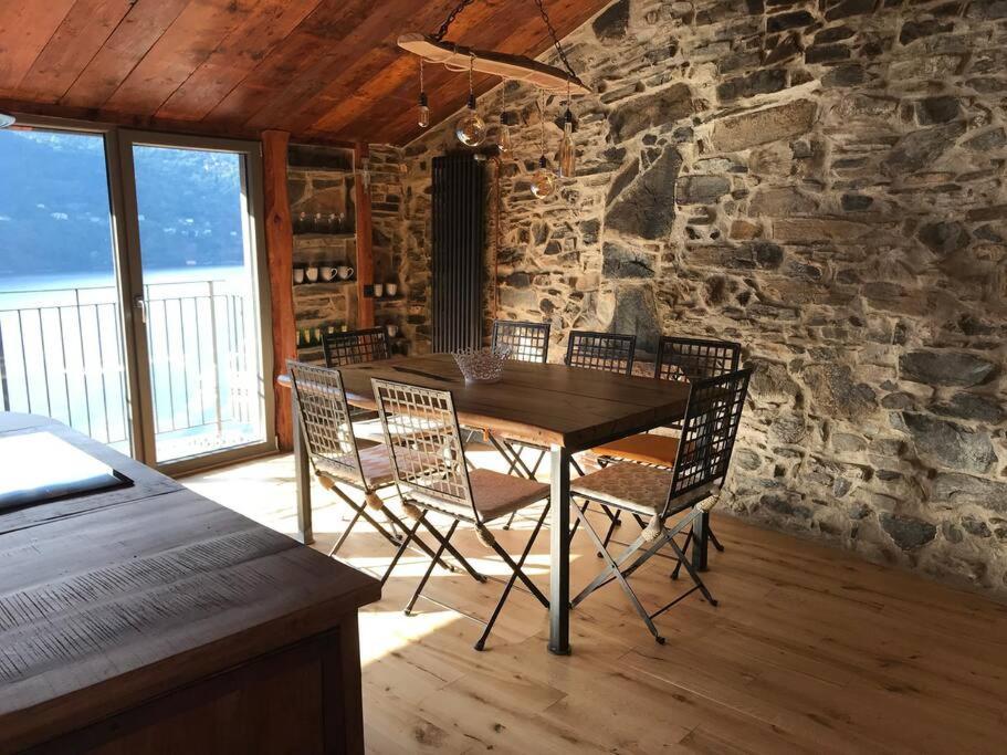 Romantic Home Stone With Amazing View Lake Of Como And Oleandra Laglio Ngoại thất bức ảnh