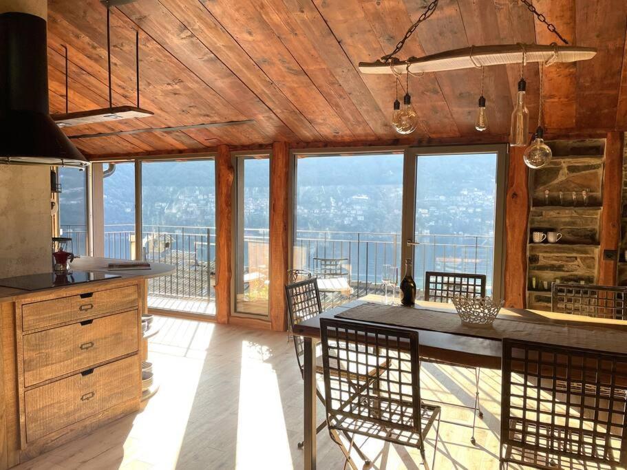 Romantic Home Stone With Amazing View Lake Of Como And Oleandra Laglio Ngoại thất bức ảnh